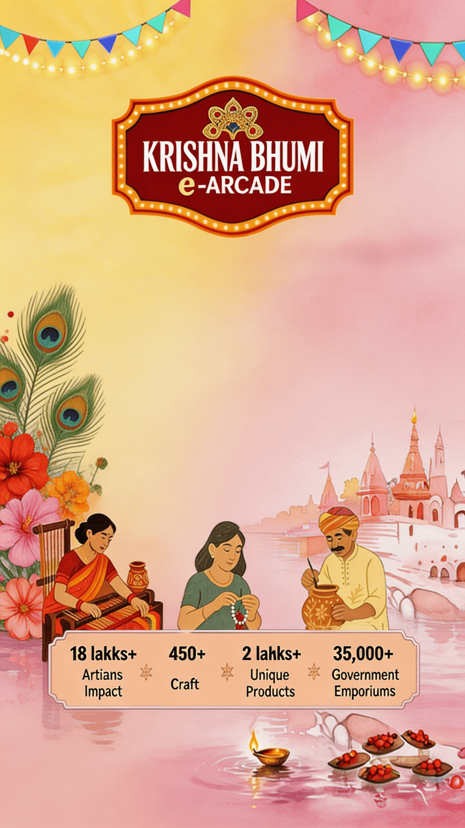 Krishna Bhumi Arcade — Vrindavan spiritual marketplace